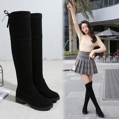 Autumn and winter boots woman high boots boots flat boots women trend wild snow boots