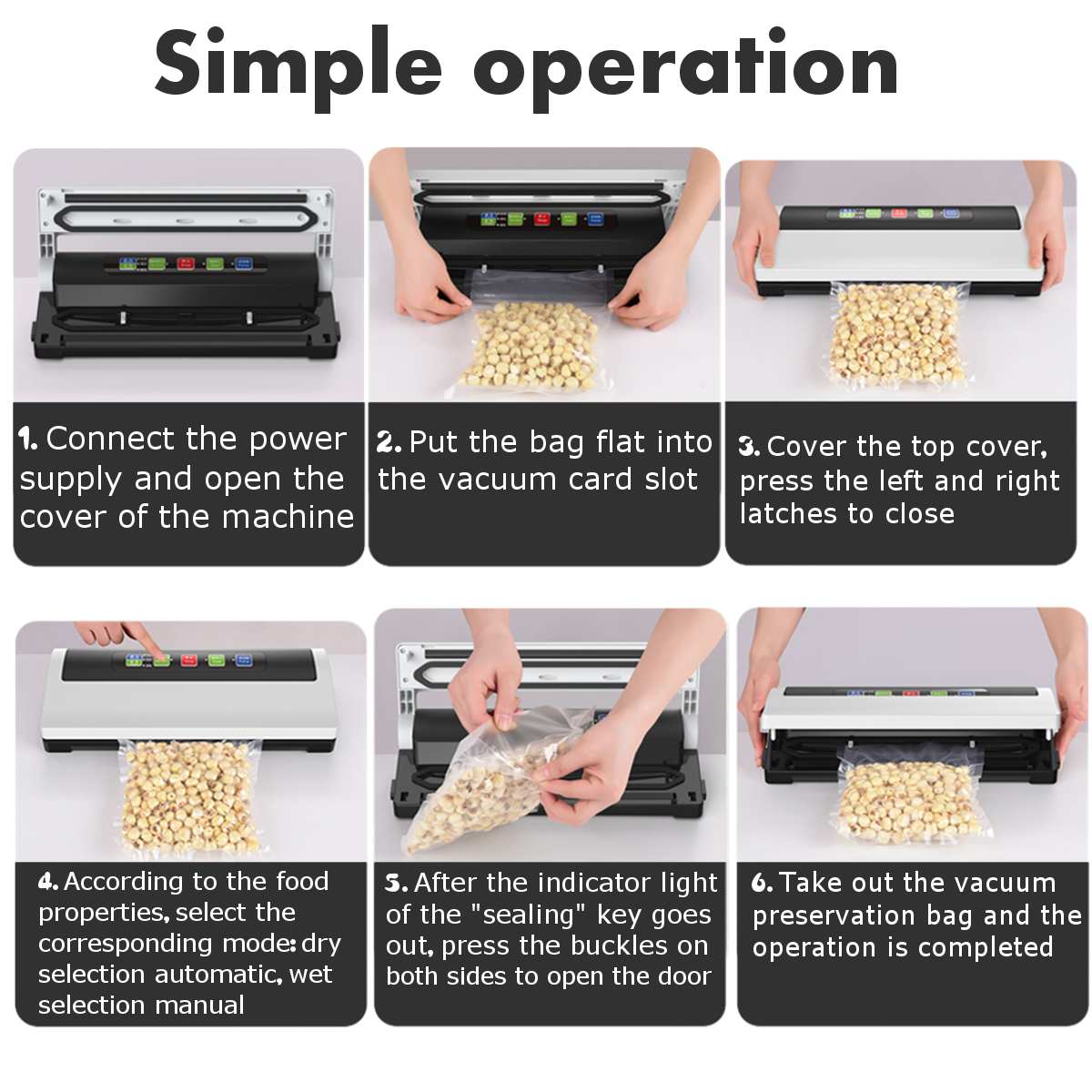 Food packaging fresh-keeping machine Household Vacuum Sealing Machine Tea Moon Cake Snack Sealing Artifact