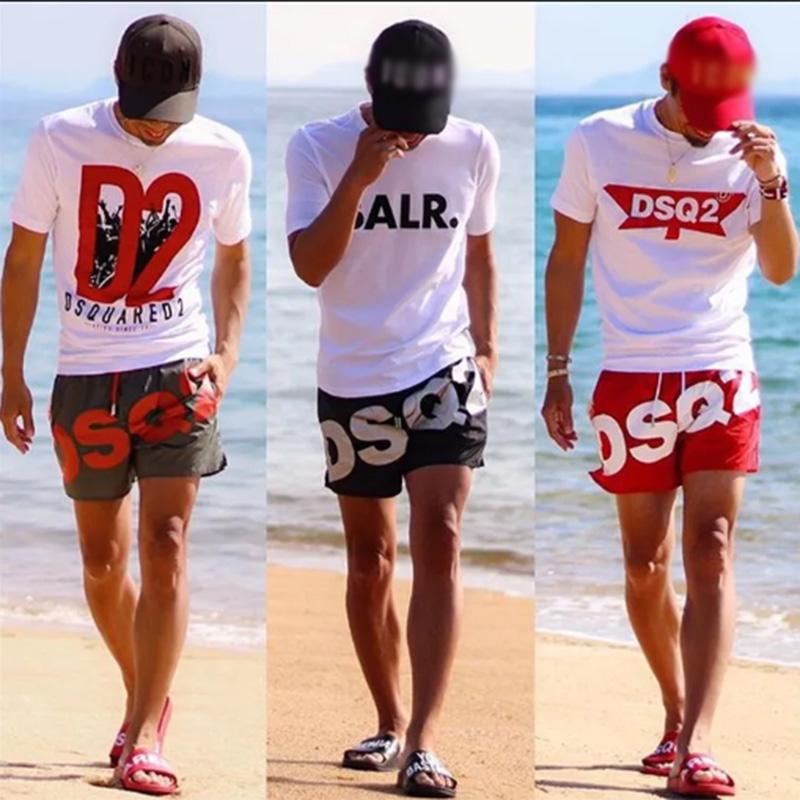 Summer Sports Shorts Three-point Pants Men's Tide Quick-drying Running Fitness Leisure Trend Printing Tide Brand