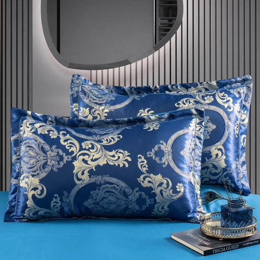 High-grade Pure Cotton Satin Jacquard Pillowcase Cotton Pillowcase A Pair of Adult Pillow Core Cover Pillow Leather 48x74cm