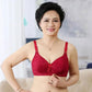 Large Size Thin Non-steel Ring Shaped Non-magnetic Underwear Bra Anti-sagging Fat Ladies Underwear Bra
