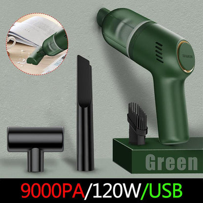 9000pa Strong Power Car Vacuum Cleaner 120W Cordless Wet and Dry Dual Use Auto Portable Vacuums Cleaner for Home Office
