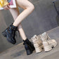 Women Winter Plush Warm Snow Boots Women Quality Leather Ankle Martin Boots for Female Winter Shoes