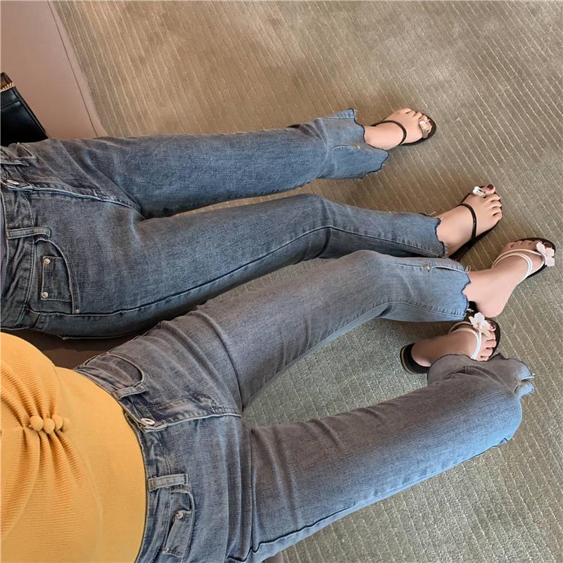 Pants Fashion Womens Button Zipper High Waist Pocket Jeans Casual Sexy Denim Loose Flares Pants
