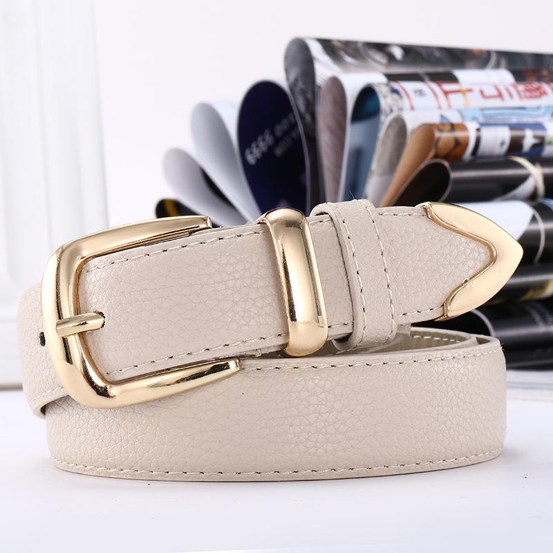 Fashion Men Women Buckle-Free Elastic Belt Leather Waistband for Jeans Pants