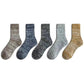 Thicken Tube Socks Men's Fashion Printing Plus Velvet Towel Socks Warm Winter Deodorant Cotton Socks