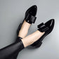 British Women's Shoes Small Leather Shoes Bow Korean Spring and Summer All-match Thick-heeled Women's Single Shoes