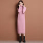 High Neck Pullover Long Outer Wear Sweater Skirt Over The Knee To Keep Warm Slim and Slim Matching Coat Knitted Dress Female Temperament Sweater Skirt