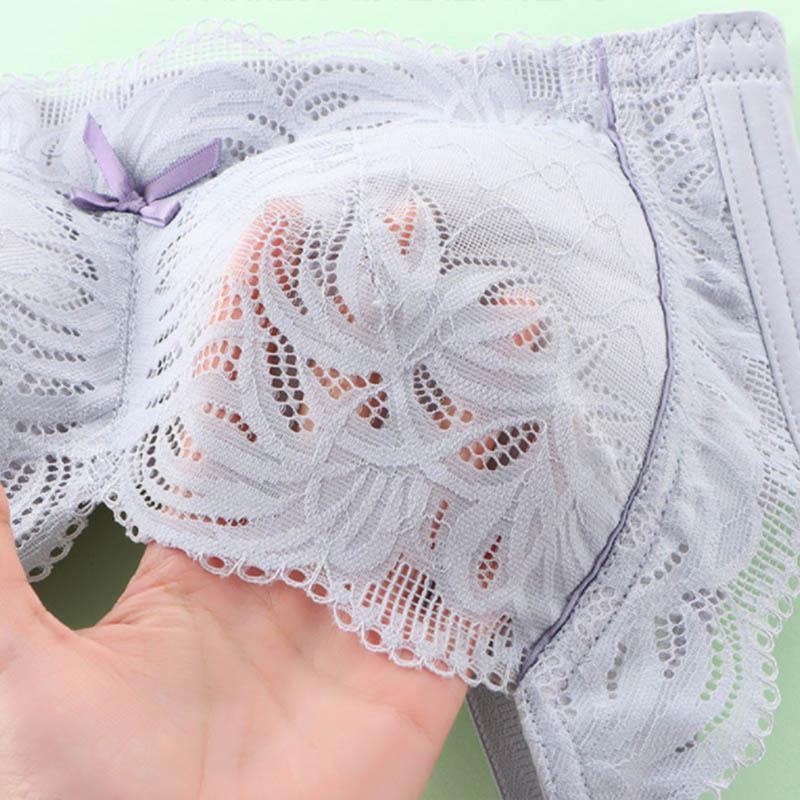 Natural Latex Underwear Ultra-thin Anti-sagging No Steel Ring Bra Adjustable Comfortable Anti-glare Breathable Bra