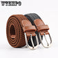 Belt Women Causal Leather Cover Buckle Woven Elastic Stretch Golf Wide Canvas Belts