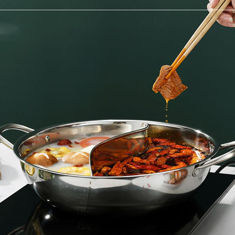 Extra-thick Mandarin Duck Pot Household Pot Induction Cooker Special Pot Multifunctional Flat-bottomed Soup Pot