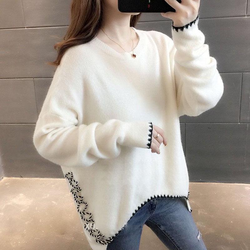 Autumn and Winter Loose Sweater Fashion Casual Bottoming Shirt Simple and Versatile Women's Top