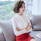 Fashion Trend Ladies Lace Sweater Autumn and Winter Slim Sexy Plus Velvet Thick Warm Blouse