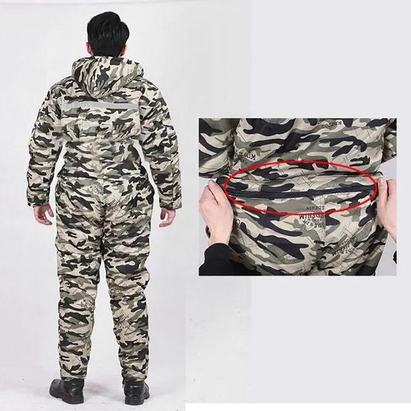 Winter Thickened Waterproof and Windproof Ski Suits for Cold and Warm One-piece Skiing Outdoor Fishing Ski Overalls