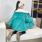 Girls' Cotton-padded Jacket Winter Style To Overcome Girls' Loose Warmth and Windproof Thick Padded Jacket