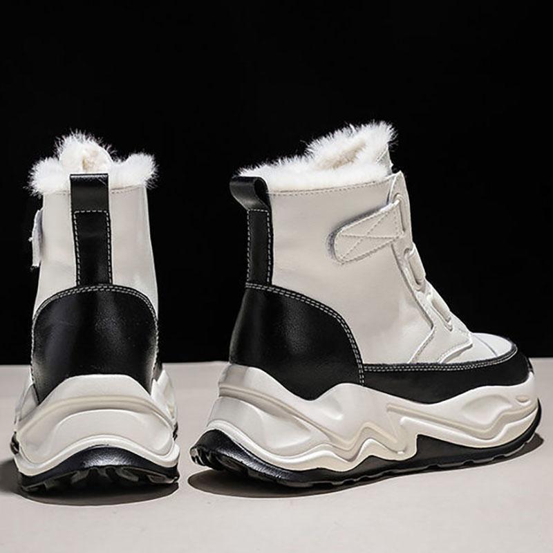 Snow Boots Women's Autumn and Winter All-match Plus Velvet Short Boots Cotton Shoes Increased Martin Boots