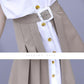 Summer Women's Suit Skirt Temperament Fairy Skirt Two-piece Dress Thin Shirt Skirt Black and White Dress Can Be Worn for Work