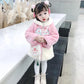 Girls' Winter Warm Jacket Thick Plus Fleece Sweater Children's Winter Windproof Hooded Top