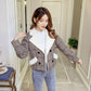 Woolen Short Coat Women's Autumn and Winter Fashion All-match Houndstooth Plaid Coat
