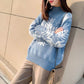 High Neck Sweater Women Thick Warm Autumn and Winter Loose Wild Sweater Christmas Day Wear