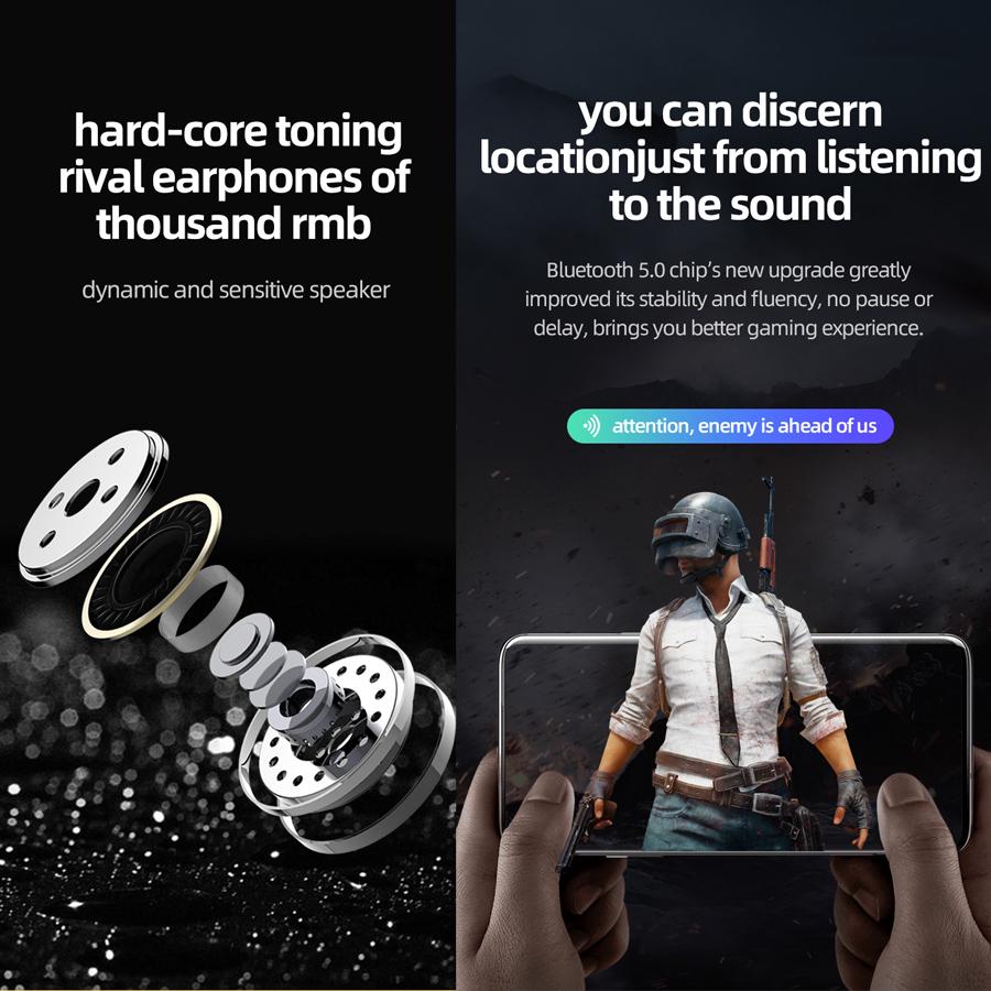 MINI Bluetooth Earphones V5.0 Stereo TWS Wireless Touch Earbud Sport Bass Headset LED Display