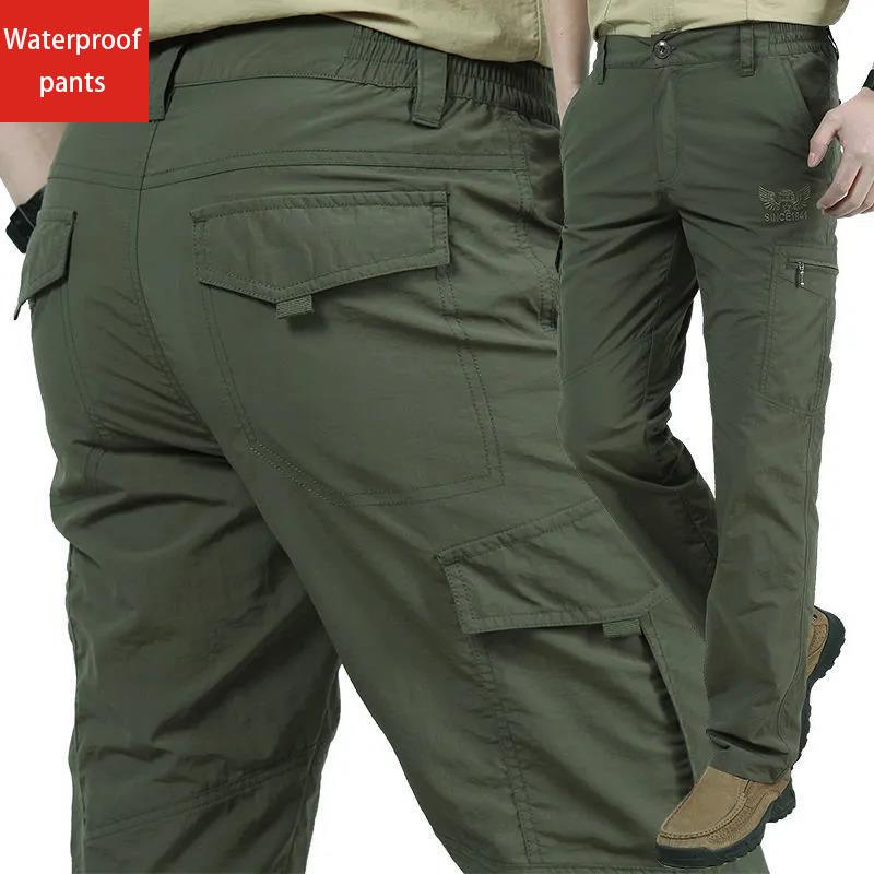 Autumn Thickened Mountaineering Stretch Quick-drying Pants Waterproof Large Size Outdoor Sports Pants Multi-pocket Casual Overalls