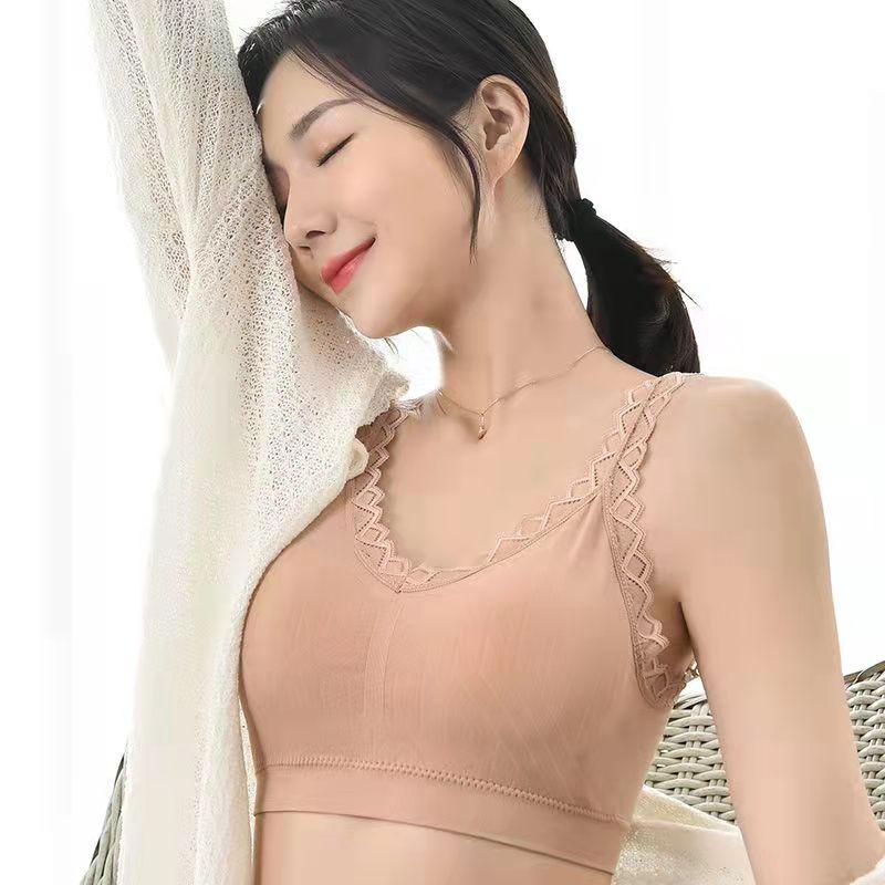 Women's Sports Underwear Ice Silk Beauty Back Bra Seamless One-piece Vest Thin Section Gathered Tube Top Crop Tops for Women Yoga Push Up Bra Top