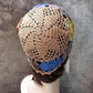 Gradient Stereo Flower Bag Head Hat Woman National Handmade Crochet Knit Hat Openwork Towel Hat