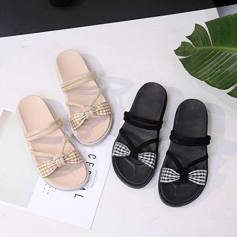 Female Summer Student Sandals Korean Fashion Outer Wear Non-slip Flat Shoes Small Fresh Roman Beach Shoes