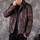 Winter Plus Velvet and Thick Fur One Youth Korean Version of Self-cultivation and Handsome PU Jacket Without Cracking