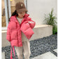 Girls Thick Padded Jacket Warm Bread Jacket Windproof and Velvet Cotton Jacket