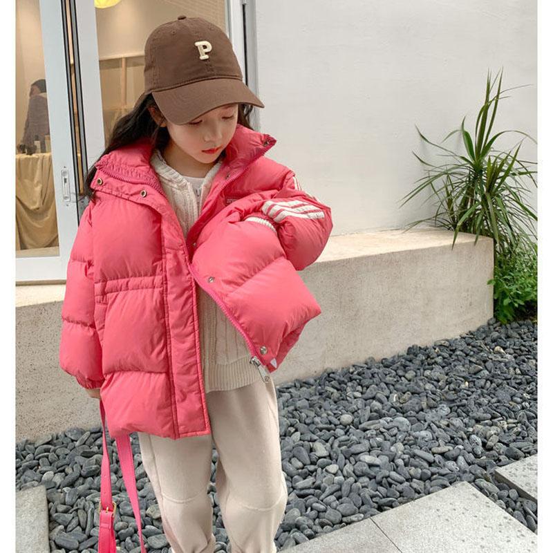 Girls Thick Padded Jacket Warm Bread Jacket Windproof and Velvet Cotton Jacket