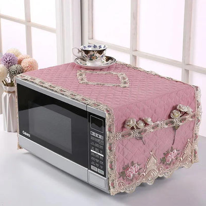Microwave Cover Universal Plus Cotton Cover Towel Cover Cloth Simple Microwave Cover Kitchen Household Dust Cover