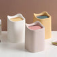 Desktop Trash Can Nordic Mini Office Bedroom Bedside Creative Shake Cover Small Girl Trash Can Storage Bin