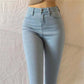 Large Size Elastic High Waist Jeans Women's Skinny Elastic Slim Denim Trousers Vintage Washed Hip Lift Pencil Denim Pants