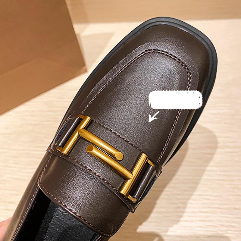 Summer Lady Style Flat Leather Boots Single Shoes Women Soft Leather Peas Shoes Women Lazy Shoes Casual Shoes