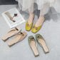 Size 35-40 Women All-match Shiny Slippers Outdoor Diamond High Heels Bohemian Beach Wear-resistant Non-slip Office Lady Baotou Sandals