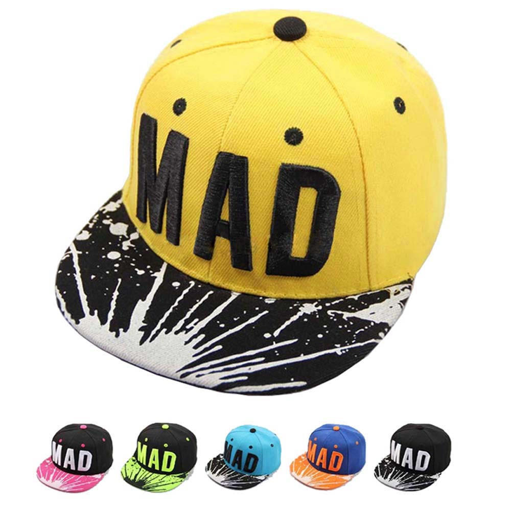 Trend Hat Snapback Cap Kid Boys Girls Letters Baseball Caps Flat Hip Hop Cap