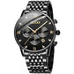 Mens Watch Fashion Stainless Steel Watch Men Waterproof Hollow Automatic Machine Wristwatches