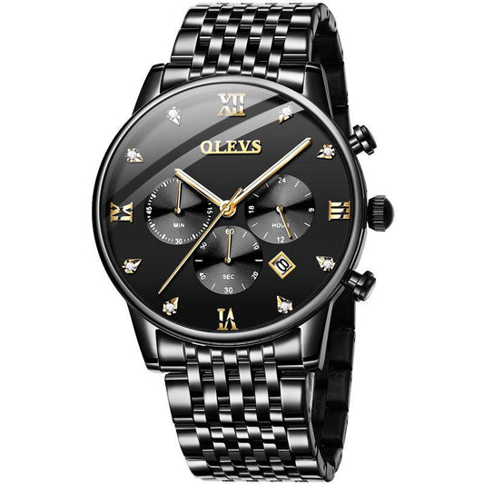 Men Business Steel Belt Simple Calendar Fully Automatic Analog Watch Business Men's Machinery Watch