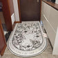 Entrance Door Mats Semi-circular Nordic Entrance Door Silk Loop Non-slip Carpet Entrance Mats Can Be Cut