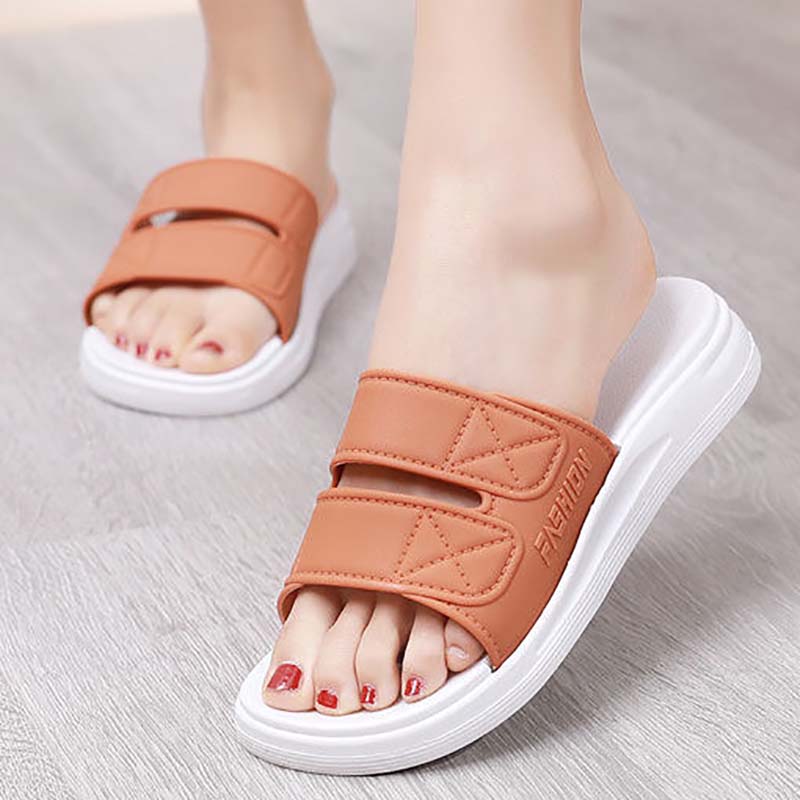 Thick-soled Slippers Women Summer Wear Students Korean Fashion All-match Home Non-slip Sandals and Slippers
