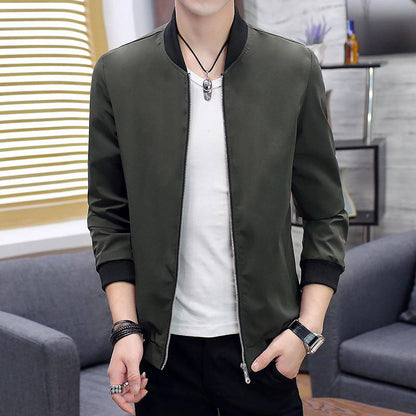 Plus Size Autumn Men's Jackets Fashion Coats Male Casual Slim Baseball Collar Bomber Jacket Men Coat