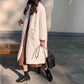 White Cotton-padded Jacket Women's Winter Loose Korean Style Cotton-padded Jacket Mid-length Diamond Cotton Jacket