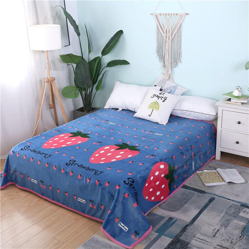 Winter Raschel Blanket Double-layer Thick Coral Fleece Blanket To Keep Warm Winter Blanket Super Soft and Breathable Warm Bed Sheet Siesta Blanket