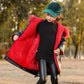 Girls Plus Velvet Thick Mid-length Winter Clothes Windbreaker Warm Coat with Large Fur Collar