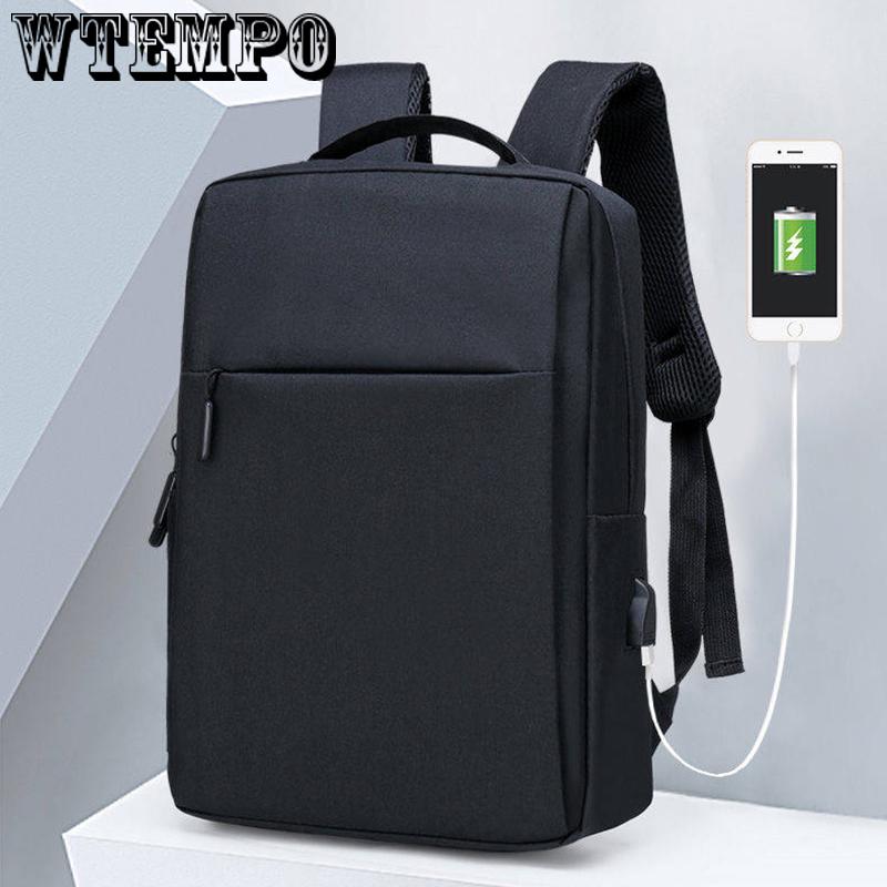 Business Backpack Men Laptop Backpacks Waterproof Male Bags USB Charging Back Pack Notebook Black