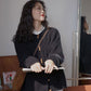 Retro Red Horn Buckle New Autumn and Winter Sweater Women's Knitted Cardigan Jacket Women Loose Outer Wear Korean Version of All-match
