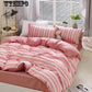 European Cotton Fabric Bedding Set Satin Jacquard 4pcs Duvet Cover Comfortable Pillowcases