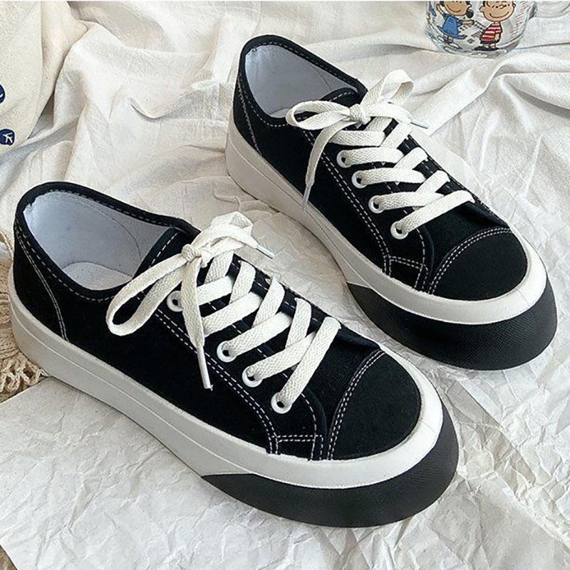 Women's Canvas Shoes Japanese Spring and Summer Trend Niche Retro Style Women's Small White Shoes